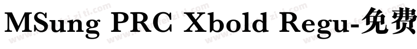 MSung PRC Xbold Regu字体转换